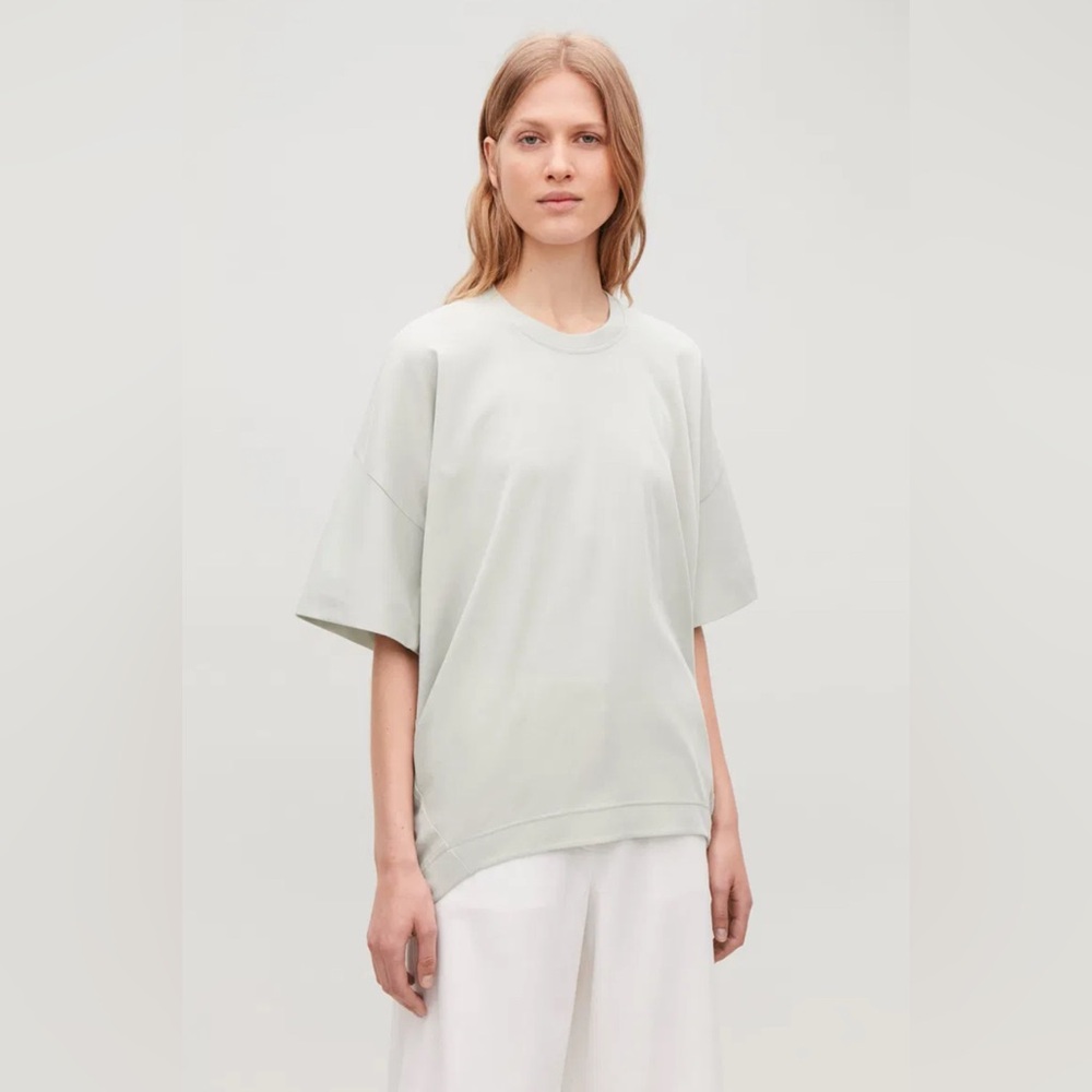 COS Light Sage Green Short Sleeve Tee